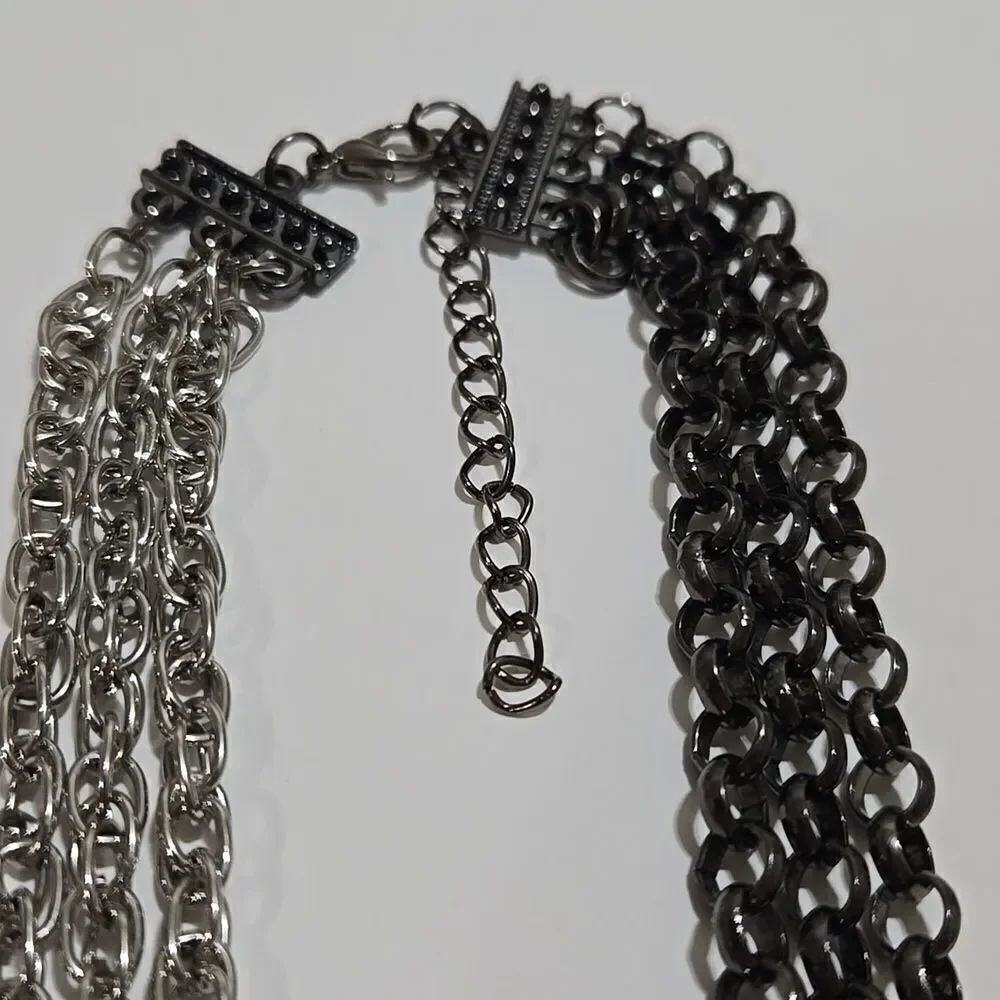 Two-Tone Chain Necklace - Picture 2 of 4